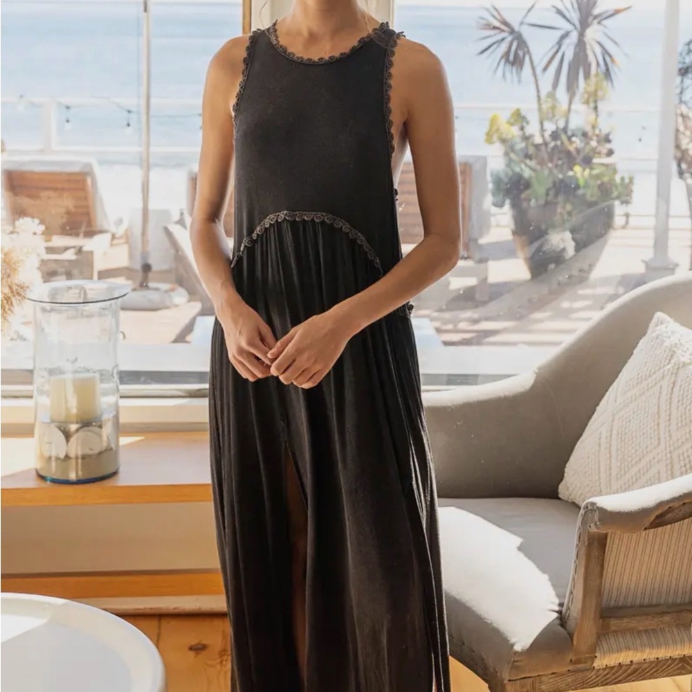 Black Lace Detail Dress